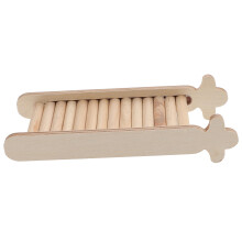 wooden climbing toy for small pets guinea pig cage decor ladder