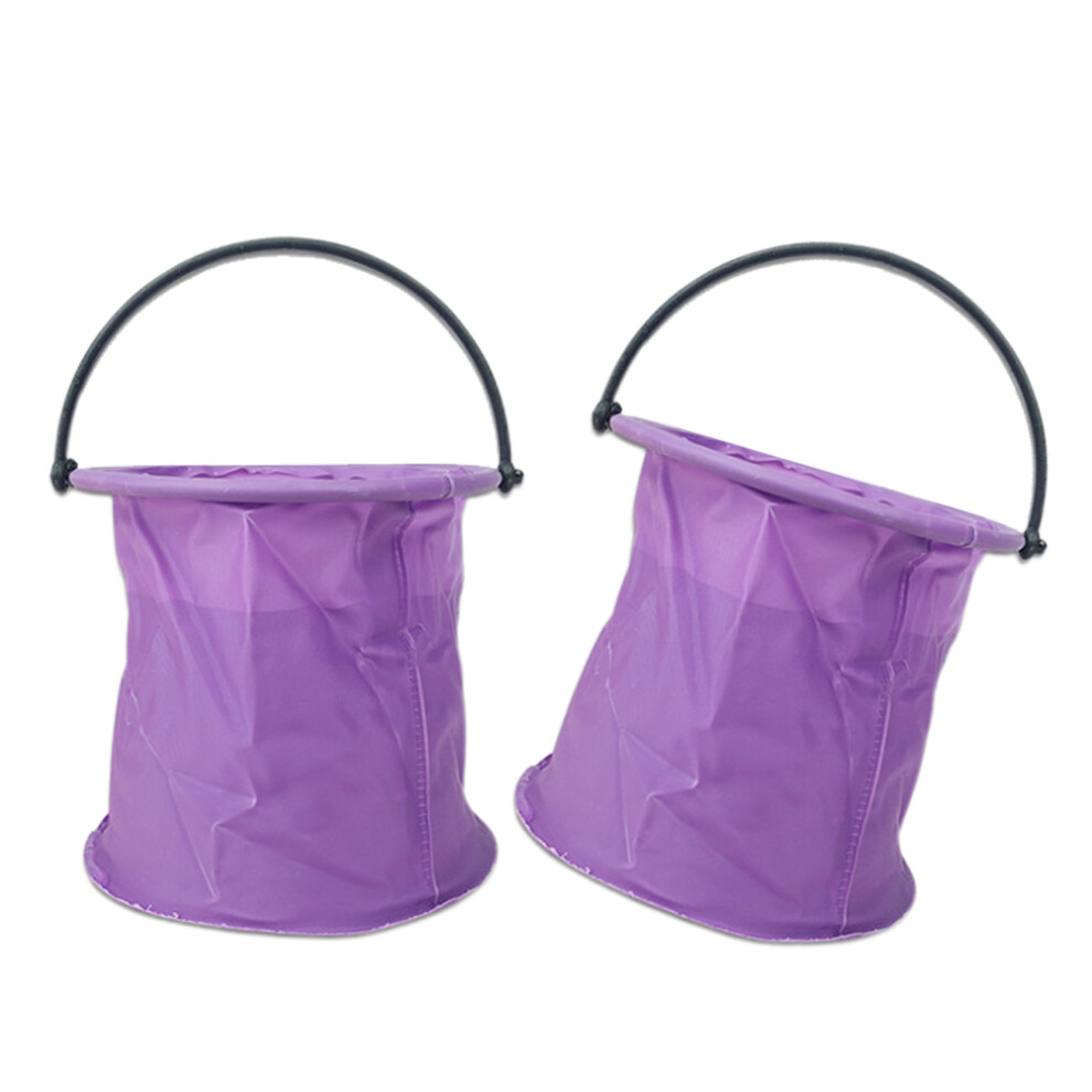 2pcs foldable pen washing bucket for watercolor painting (purple)-image-OPC-PKRQXF5-NEW