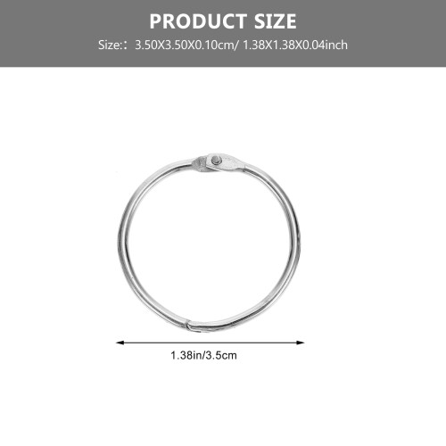 50 pcs iron binder rings for books and diaries 1