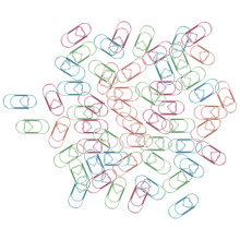 200 Metallclips Aktenclips Büroklammern Bürobedarf