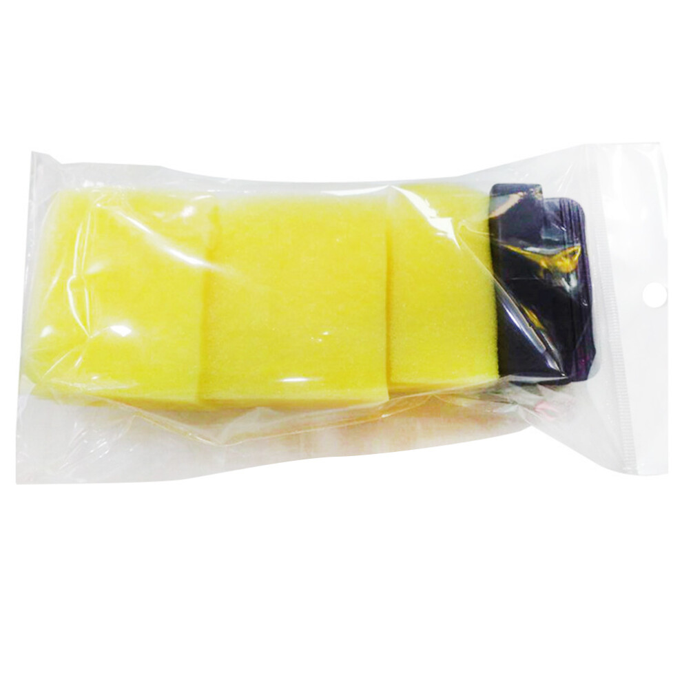 Solustre Yellow 3Pcs Hair Cleaning Brush Neck Duster Fiber Hair Sweep Tool