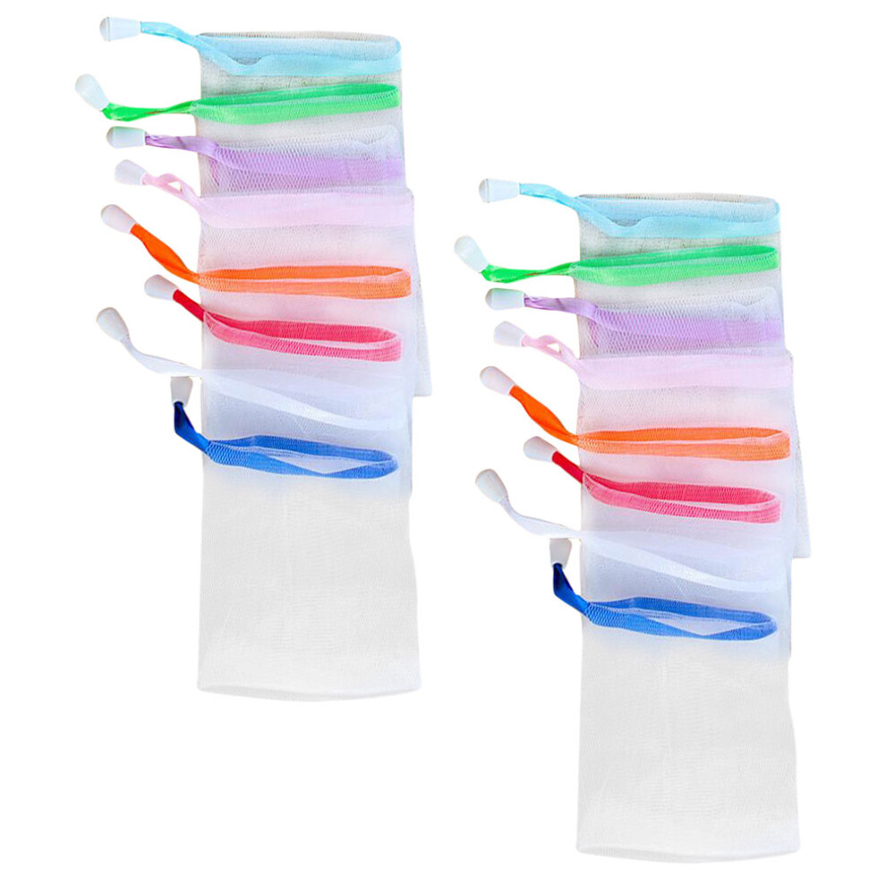 Solustre 30Pcs Mesh Soap Pouch Exfoliating Foaming Net Soap Saver