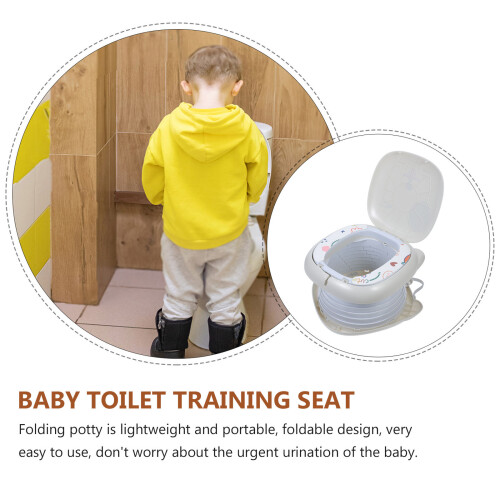1 set portable foldable potty for children with storage bag 2