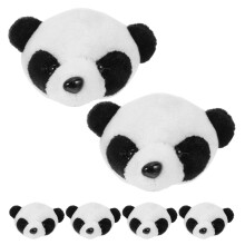 6 pcs panda brooch plush decorative pin for girls