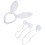 creative plush rabbit costume set with headband for easter party decor 1