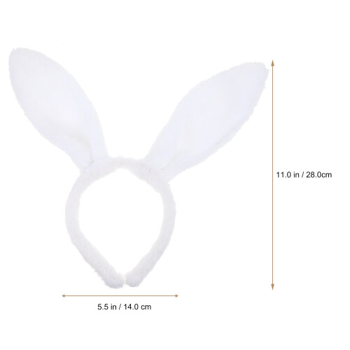 creative plush rabbit costume set with headband for easter party decor 1