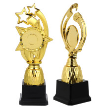 2Pcs Plastic Winner Trophy Cup Golden for Ceremony Party and Awards
