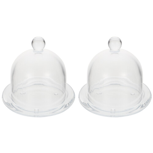 2 Pcs Serving Cake Display Cover Kitchen Tray Easy To Clean 2