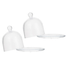 2 Pcs Serving Cake Display Cover Kitchen Tray Easy To Clean