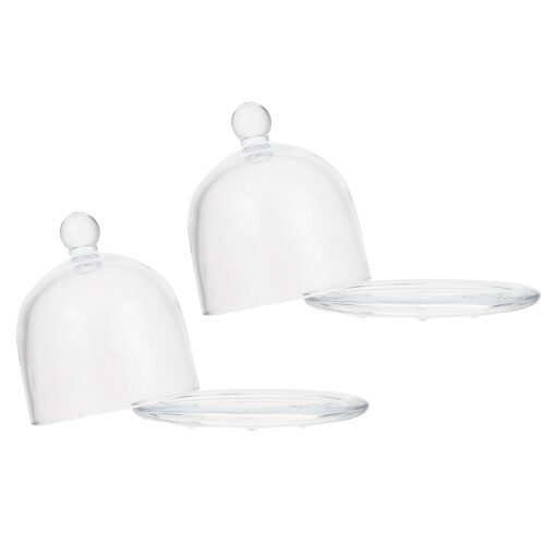 2 Pcs Serving Cake Display Cover Kitchen Tray Easy To Clean