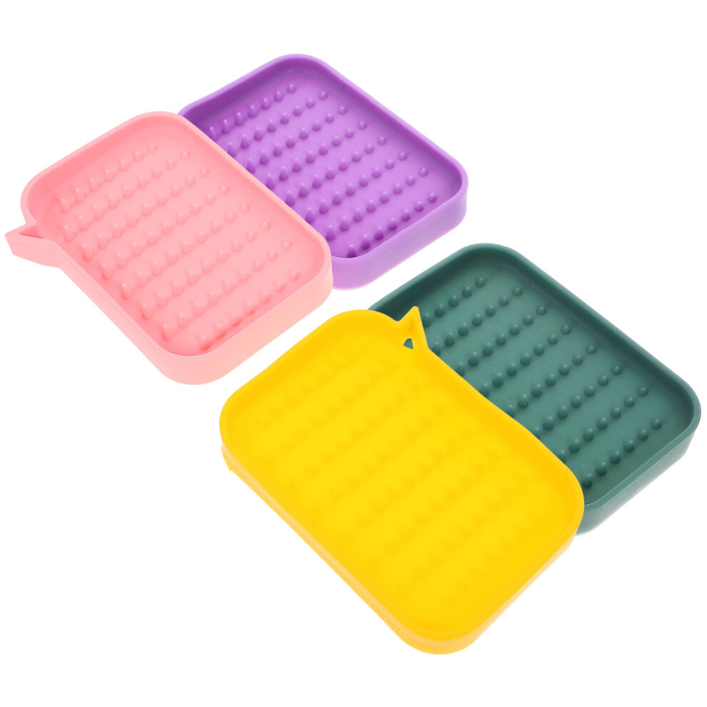 4pcs silicone soap stands for bathroom kitchen storage and drainage-image-OPC-PKRQZQY-NEW
