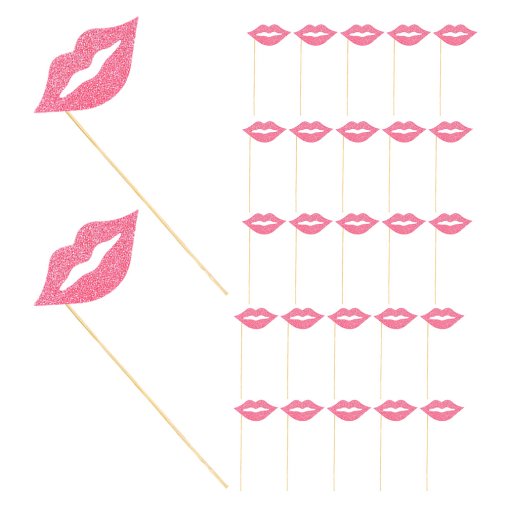 60 Pcs Photo Booth Props With Wood Sticks For Party 3301836355973