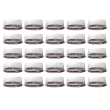 25 pcs plastic cake containers with clear lids round carrier boxes