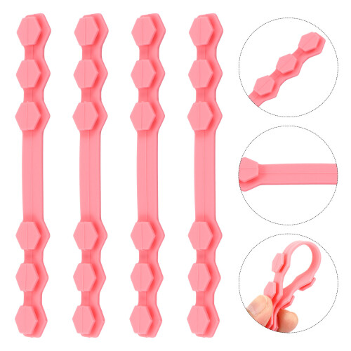 10Pièces Extensions Silicone Rose Pour Bandes De Masque Légères 1