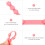 10Pièces Extensions Silicone Rose Pour Bandes De Masque Légères 10