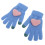 1 pair heart knitting winter gloves thickened touchscreen 1