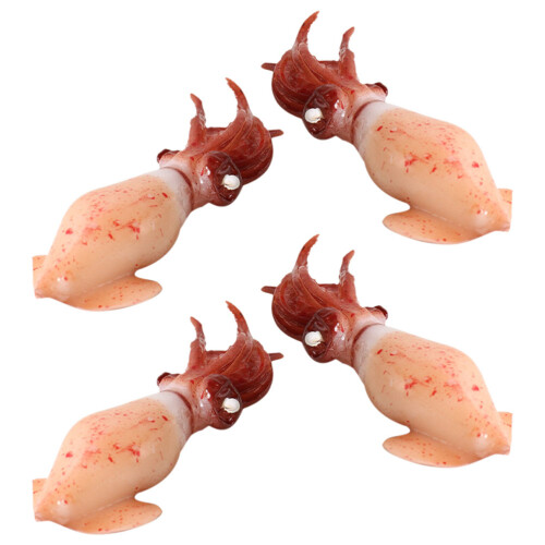 4pcs artificial squid food model lifelike meat prop realistic 2
