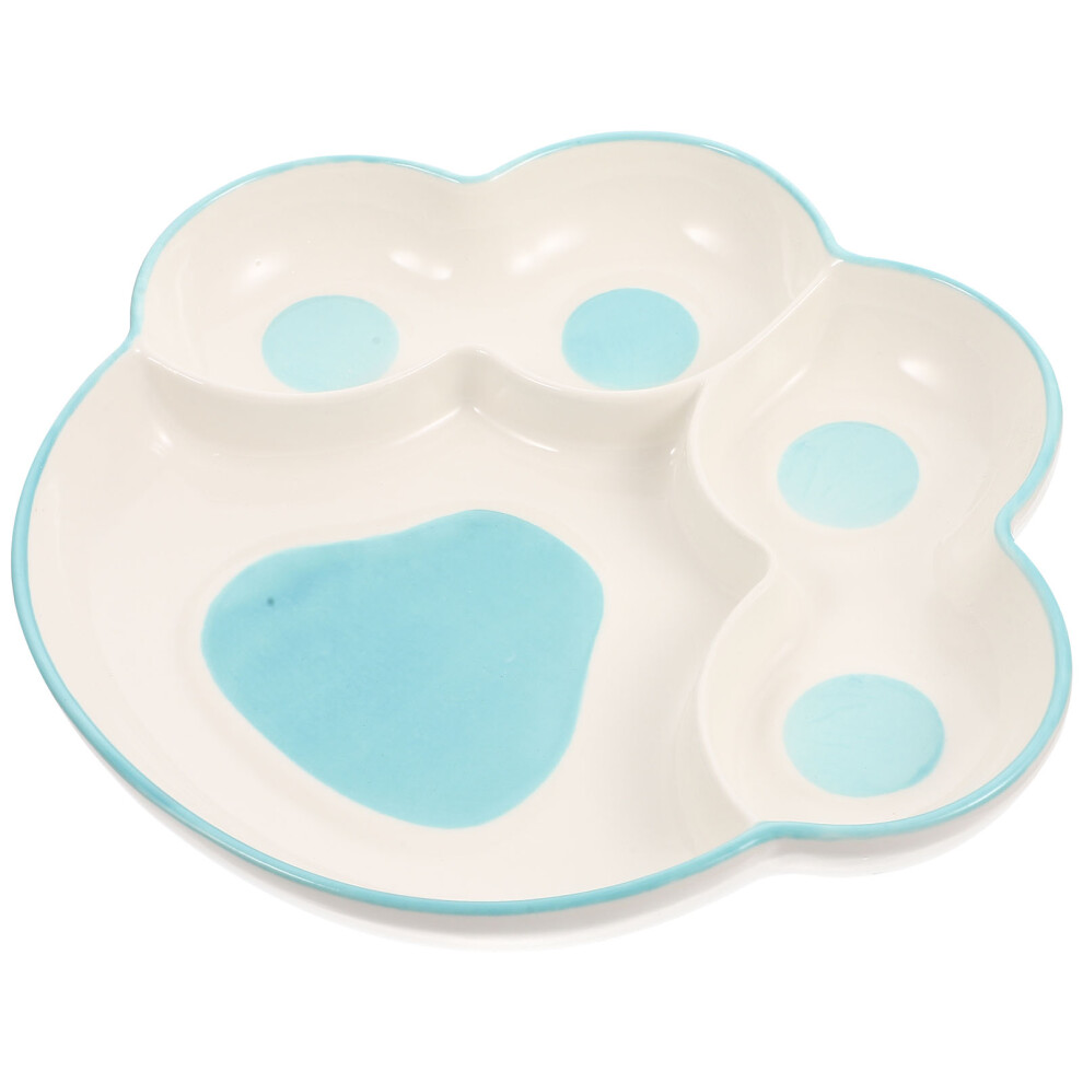 Multi-Grid Ceramic Plate For Toddler Food Serving And Cake Decoration Iplusmile