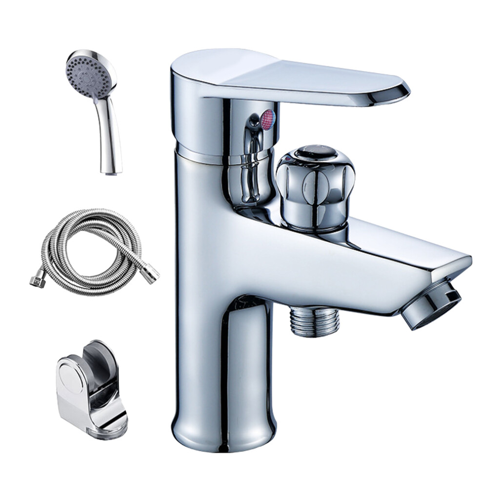 Kitchen Sink Faucet With Sprinkler Set Silver Cold Hot Water Tap 3301836369123