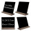 4pcs small blackboard with wood base, double-sided erasable 1