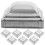 20 pcs square deck and fence post caps replacement covers 11