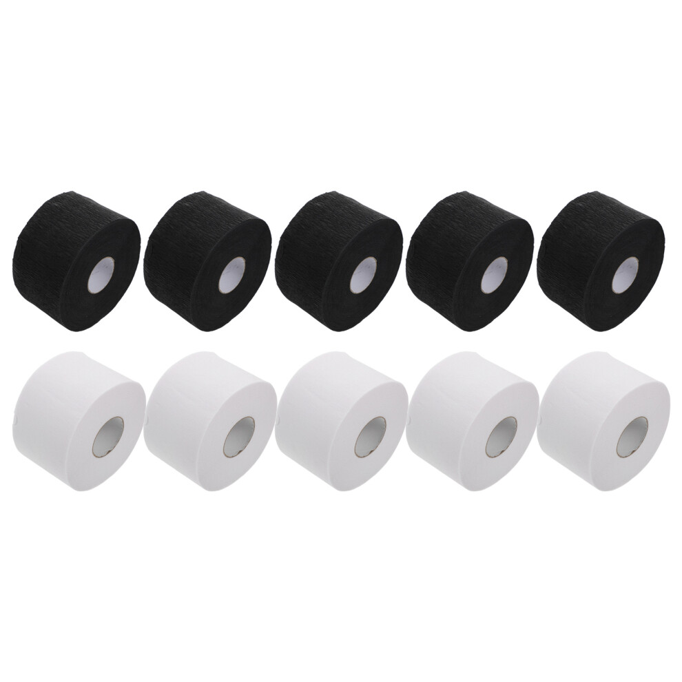 Aboofan Light 10 Rolls Disposable Neck Papers For Hairstyling Assorted Colors