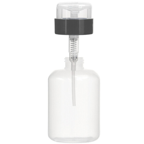 2pcs nail polish remover bottles, lockable pump dispenser, black 2