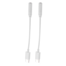 2Stk Weißer Type-C Female 3,5mm Adapter Kabel Praktisch Langlebig