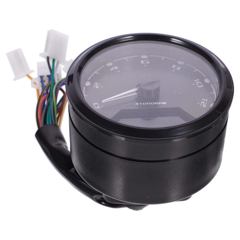 Lcd Digital Tachometer Speedometer Gauge For Motorcycle 12000Rpm 3301831350799
