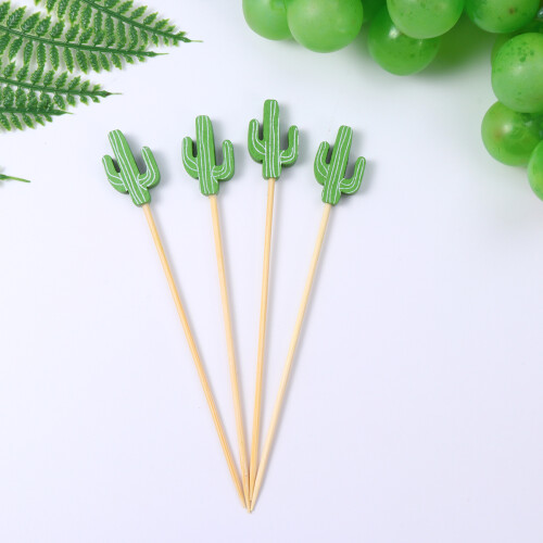 100Pcs Bamboo Cactus Fruit Picks Picks for Snacks 1