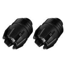 2Pcs Black Motorbike Anti-Collision Front Fork Caps Durable Aluminum
