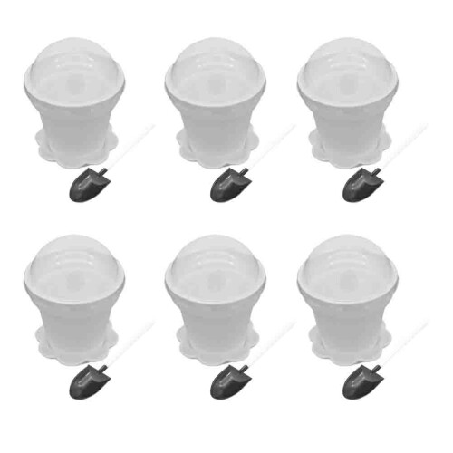 20Pièces Coupes Blanches Forme Pot Fleurs Pour Mousse 1