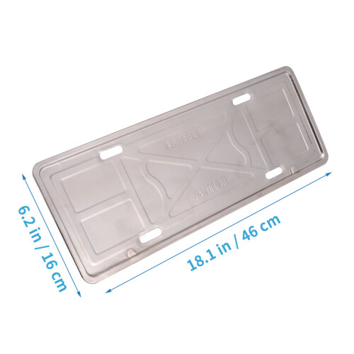 2pcs thick stainless steel frame silver for new traffic regulations 2