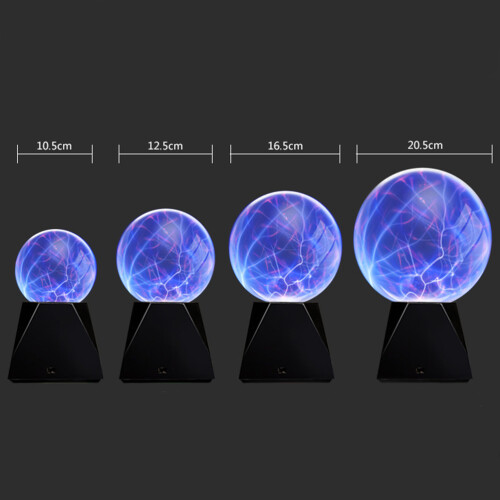 8 inch touch plasma ball lamp with plug blue light 1