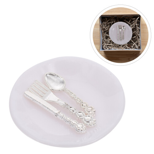 6 sets mini fork and spoon set, simulated tableware for kids 2
