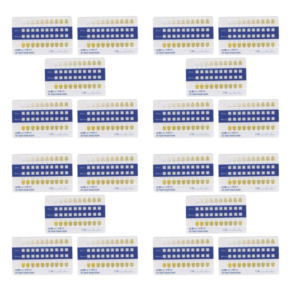 Ohphcall 40Pcs Tooth Color Contrast Shade Guide For Teeth Comparison