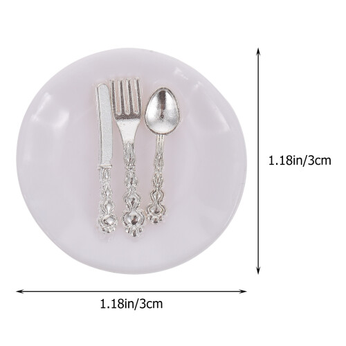 6 sets mini fork and spoon set, simulated tableware for kids 1