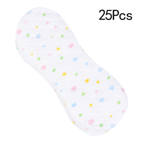 25pcs infant cloth diapers 3-layer insert breathable water absorbent s 1