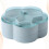 flower shaped transparent lid snack case, green double layer 9