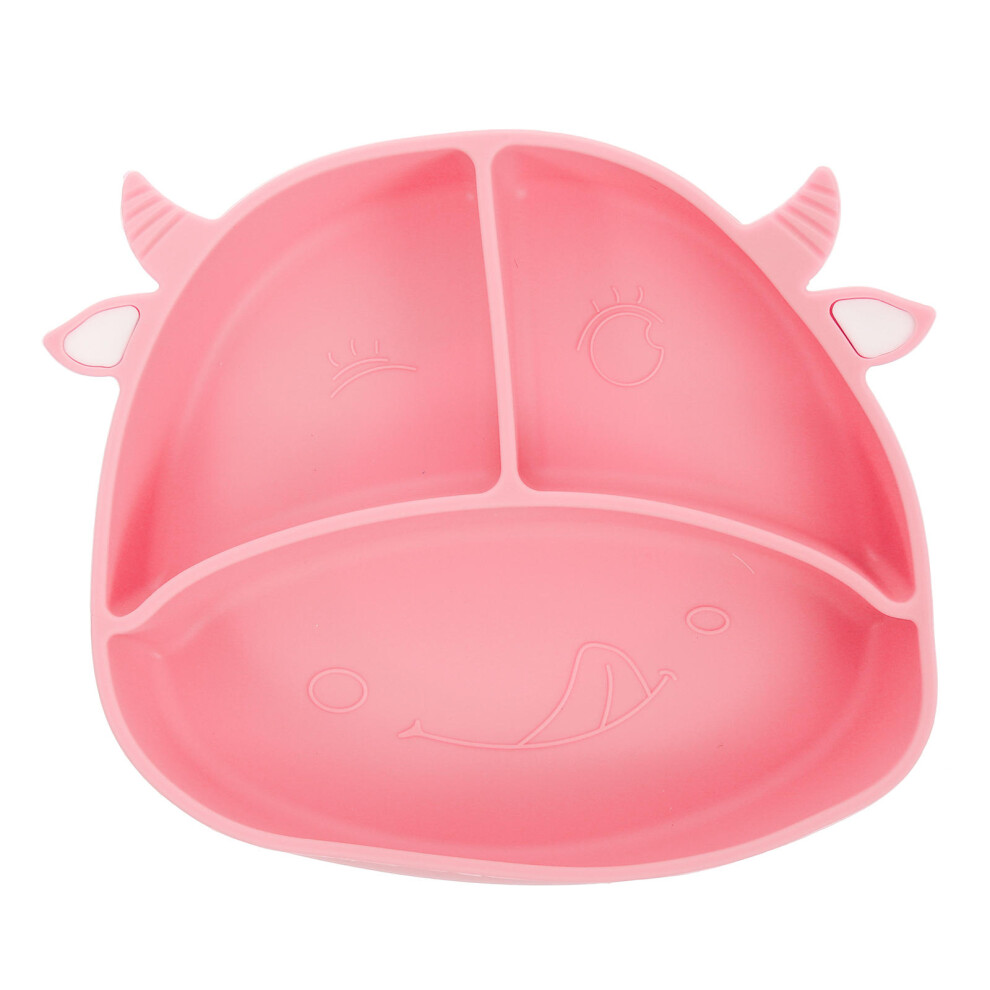 Silicone Children Food Plate With Suction For Household Use Happyyami