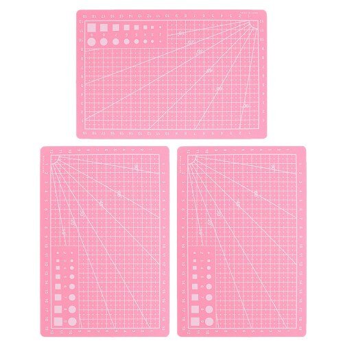 3pcs a5 double-sided plastic cutting board for crafts and sewing