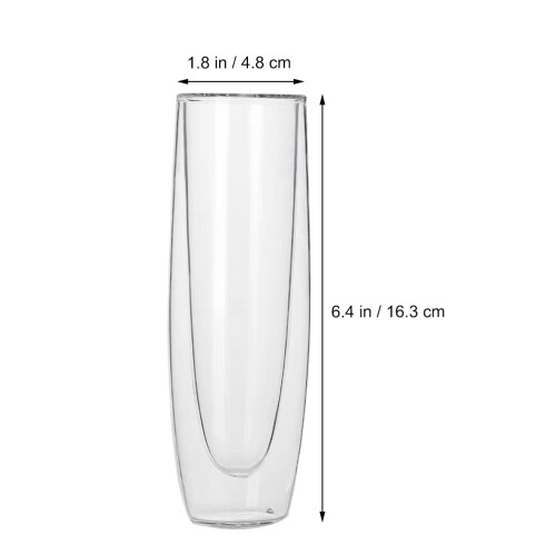 2pcs classic glasses double layer glass wine cups for bar 1