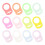 12pcs silicone baby pacifier clips with adapter rings accessories 11