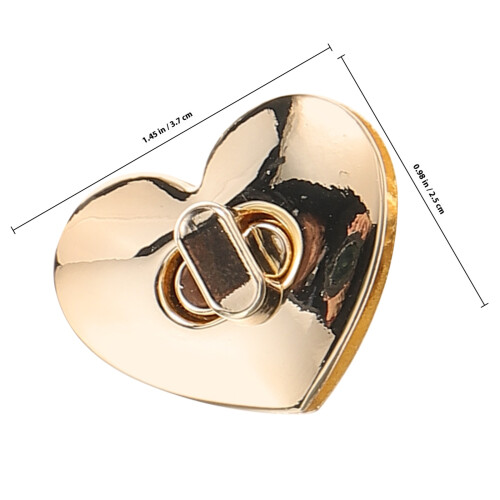 4pcs stainless steel heart-shaped bag locks replacements 1