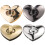 4pcs stainless steel heart-shaped bag locks replacements 7