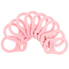 10pcs silicone baby pacifier clips with adapter rings for toddlers
