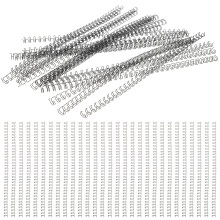 100pcs loose leaf binder rings spiral binding coils double loop wire