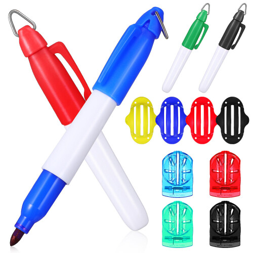 golf ball alignment tool set with markers and line drawing template