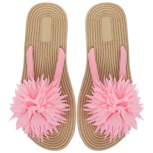 flower flip-flops for women girls size 37 pink beach sandal