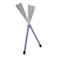1Pair Retractable Wire Drum Brush with Rubber Grip for Jazz Drum Use